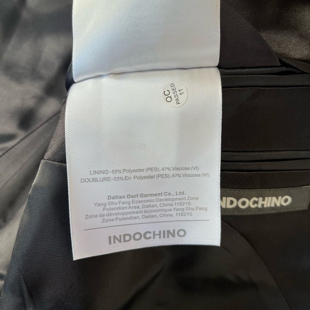 NWOT Indochino | Mens Black Satin Trim Tuxedo Suit Blazer 48R - Picture 10 of 12